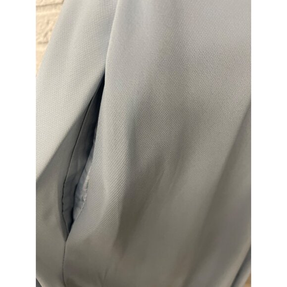 Happy Wedding Blue Pleated Lace-Up Back Bridesmaid Gown Size 12 - Picture 11 of 16